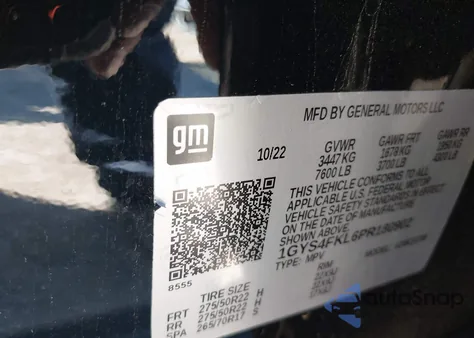 2023 Cadillac Escalade 4Wd Sport z USA, uszkodzony, nr VIN 1GYS4FKL6PR180902